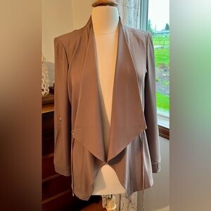 NWT Calvin Klein Draped Open Front Taupe Jacket